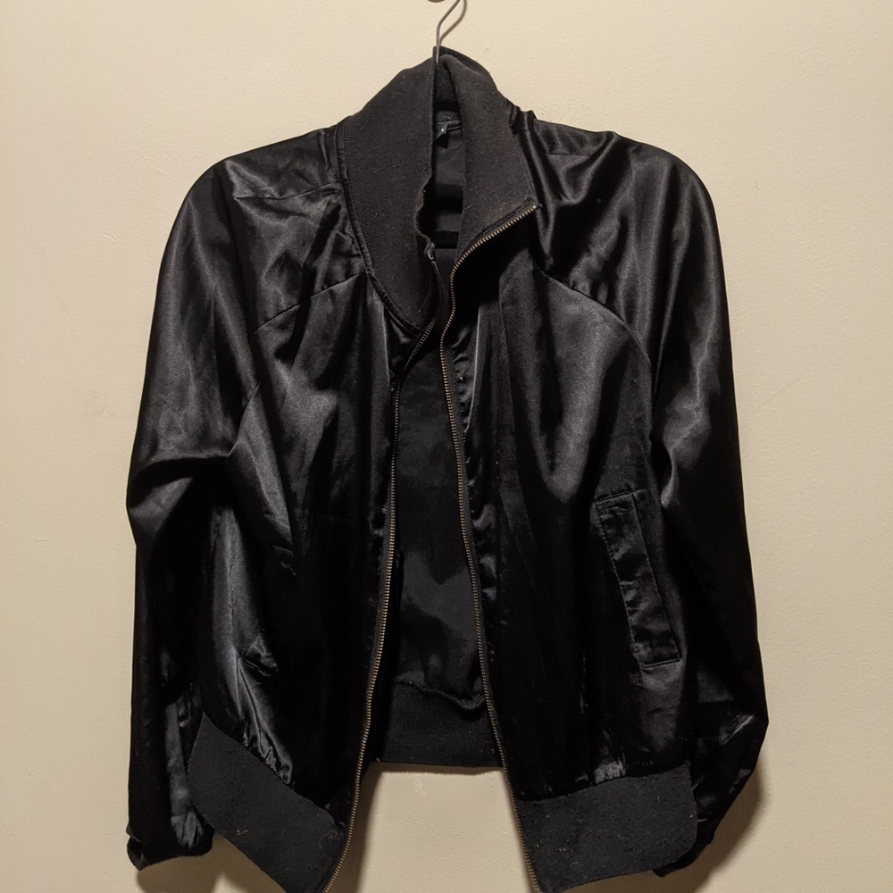 Satin bomber jacket